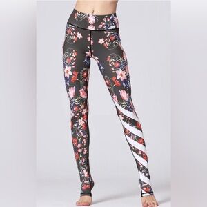 Victoria's Secret Floral Leggings - Gray and Multicolor